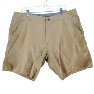 Kuhl Kontra Shorts Men 38x9 Khaki Beige Hiking Camping Climbing Fishing Outdoors